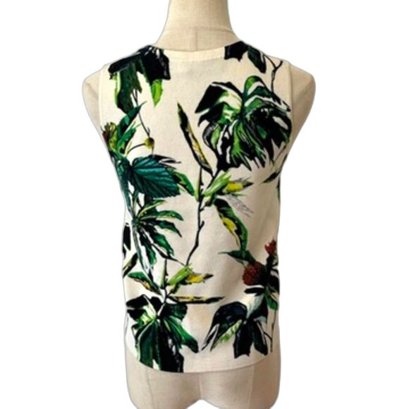 Proenza Schouler Tropical Knit Shell Retail $590 Sleeveless Medium Wool Silk - Picture 3 of 10